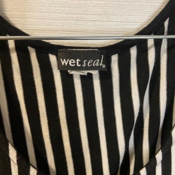 Wet Seal Open Back Striped Hi Lo Maxi/ Sundress Swim Coverup - Picture 7 of 7